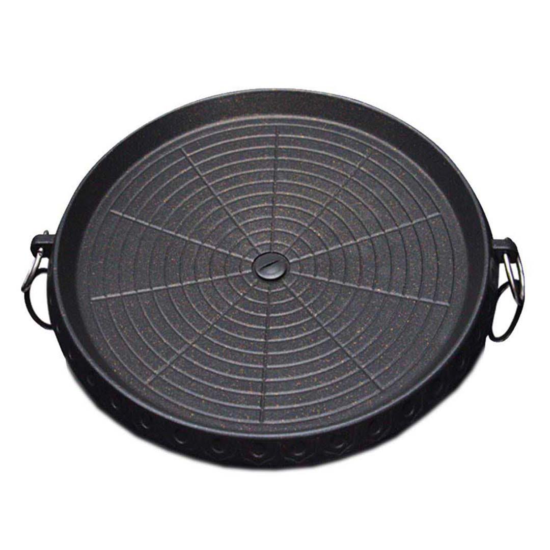 L'Chaim Meats Portable Korean BBQ Butane Gas Stove Stone Grill Plate Non Stick