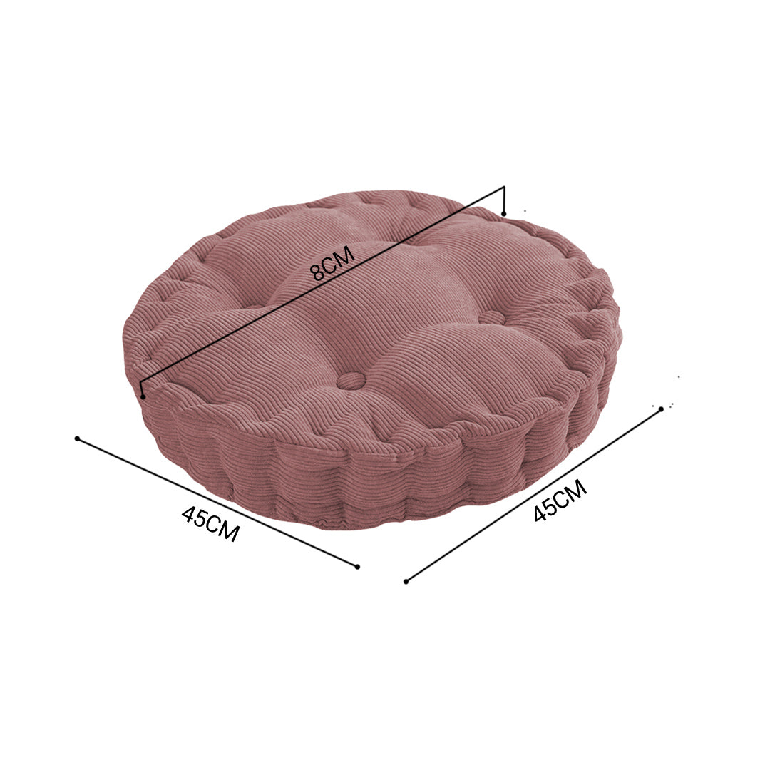 SOGA 2X Coffee Round Cushion Soft Leaning Plush Backrest Throw Seat Pillow Home Office Decor