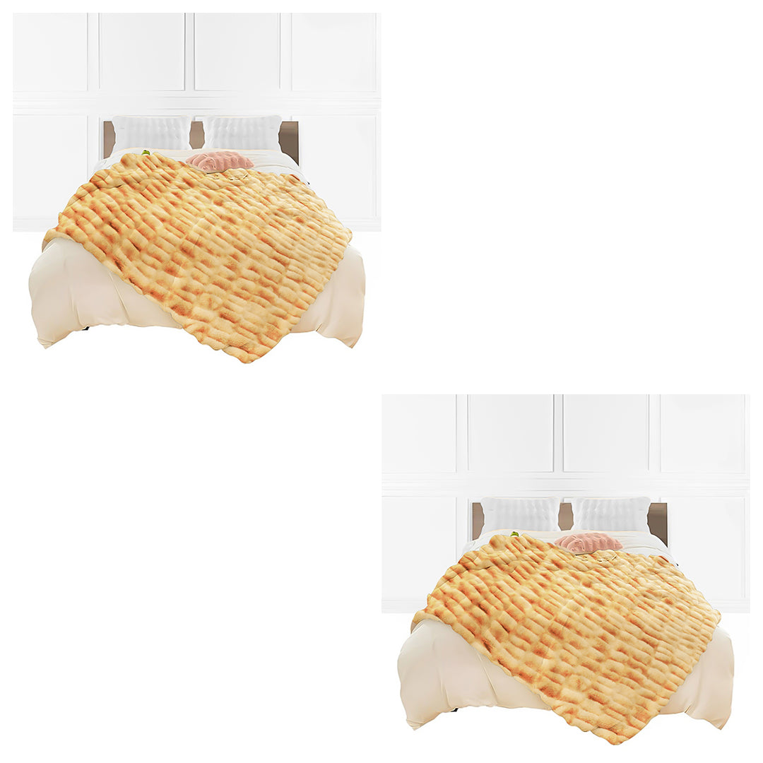 SOGA 2X 150x200cm Throw Blanket Camel Brown Double Layer Rabbit Fur Cozy Comfort with Stylish Decor