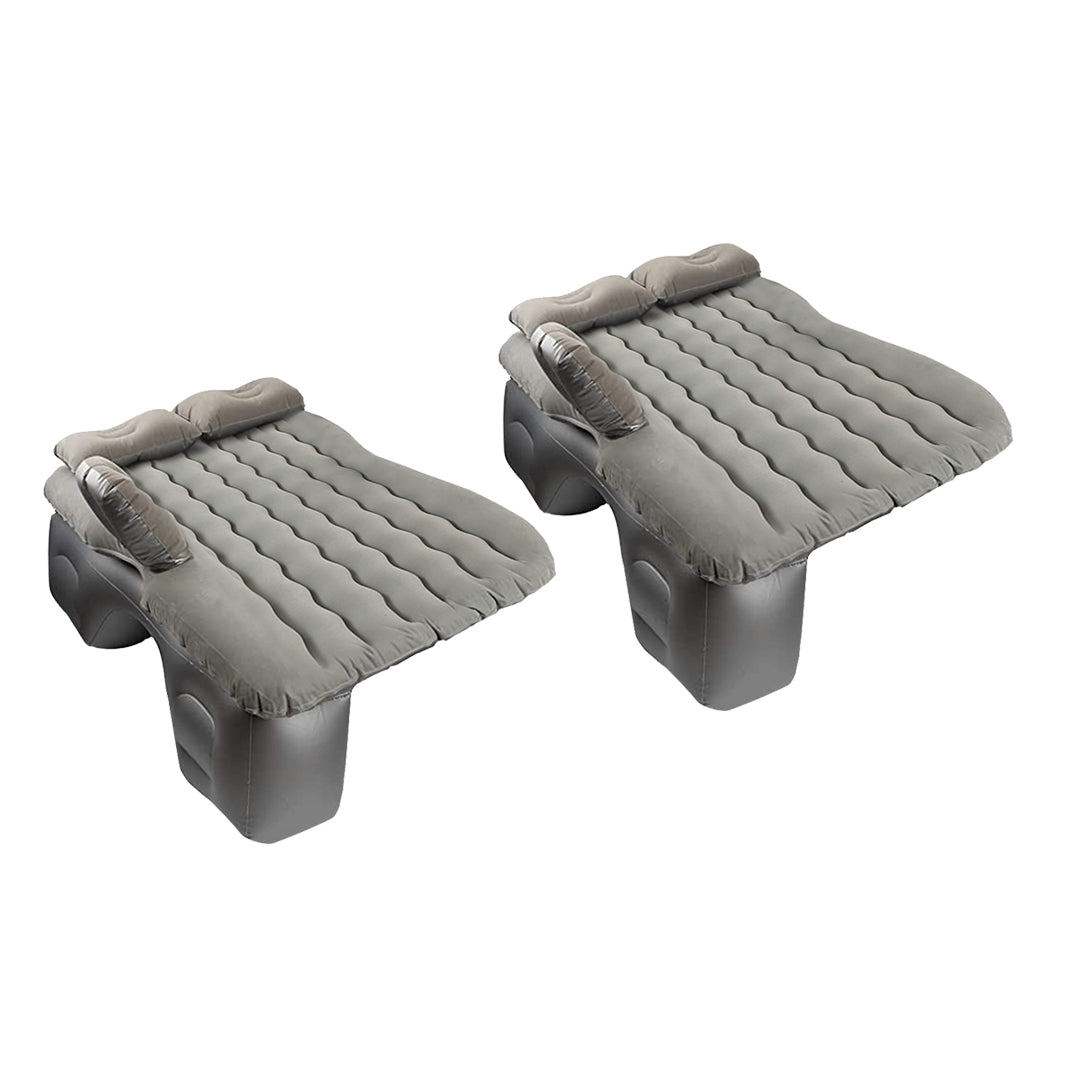 SOGA 2X  Grey Ripple Inflatable Car Mattress Portable Camping Air Bed Travel Sleeping Kit Essentials