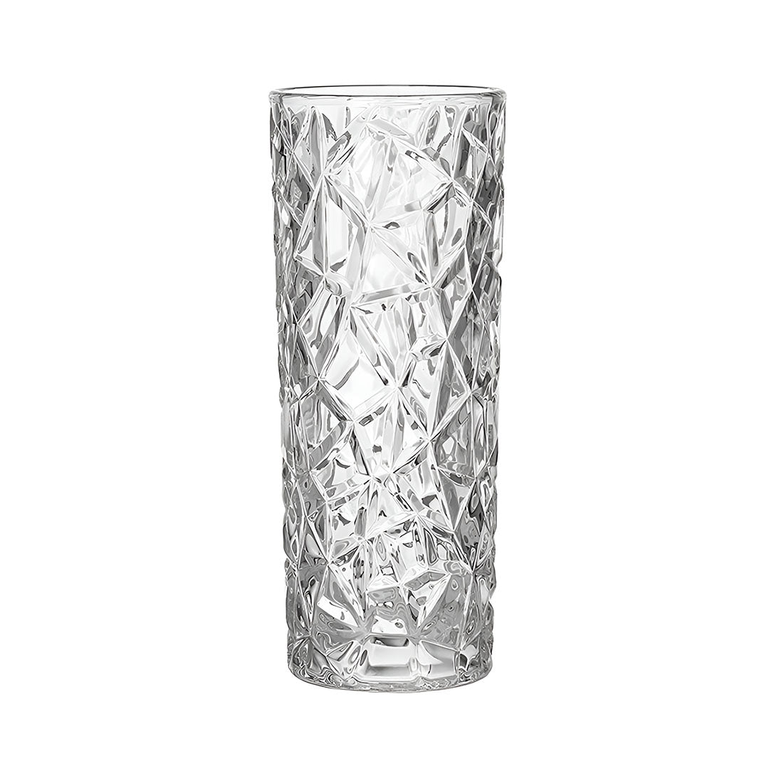 SOGA 14x30cm Heavy Duty Glass Vase Crystal Clear Design for Home Décor