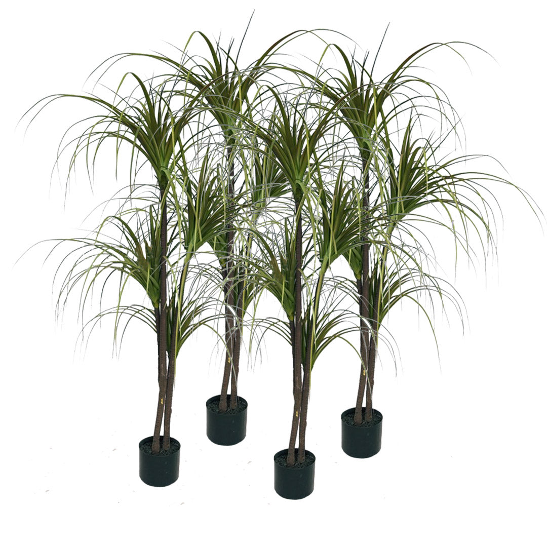 SOGA 4X 150cm Artificial Dracaena Plant Fake Potted, Simulation Tree Fake Plant Home Decor
