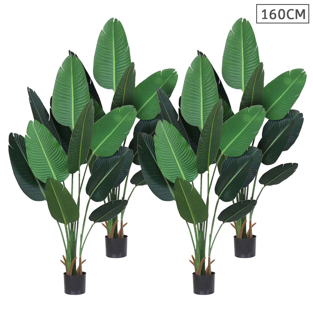SOGA 4X 160cm Artificial Green Indoor Traveler Banana Fake Decoration Tree Flower Pot Plant