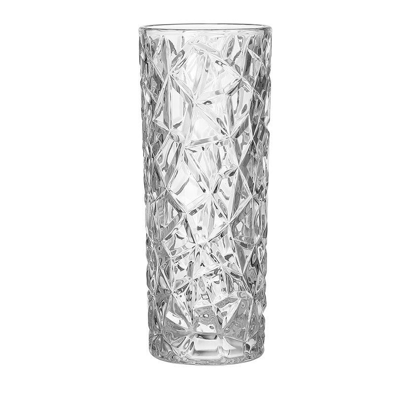 SOGA 30cm Sleek Clear Glass Vase Elegant Wide Crystal Design for Modern Home Décor