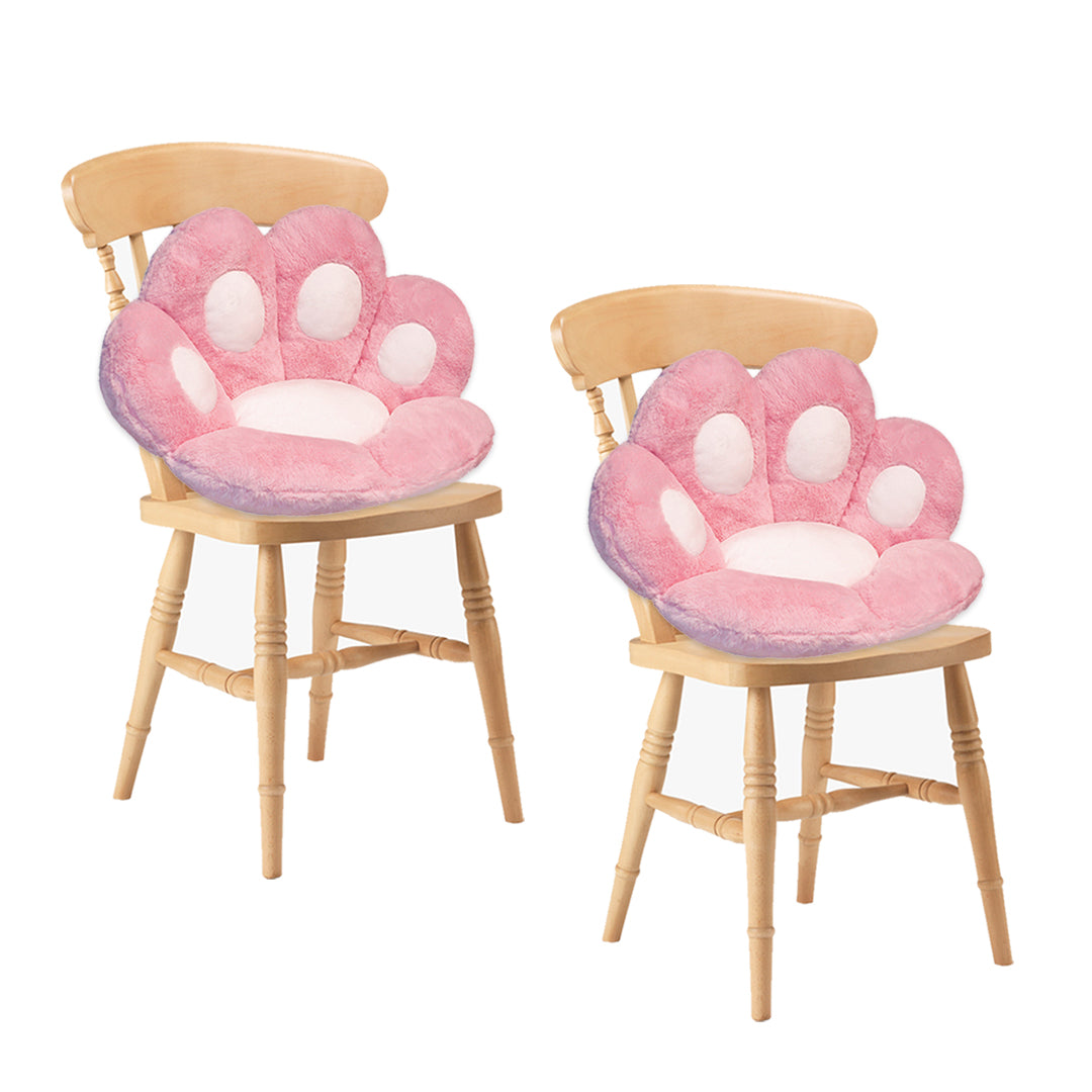 SOGA 2X 80cm Pink Paw Shape Cushion Warm Lazy Sofa Decorative Pillow Backseat Plush Mat Home Decor