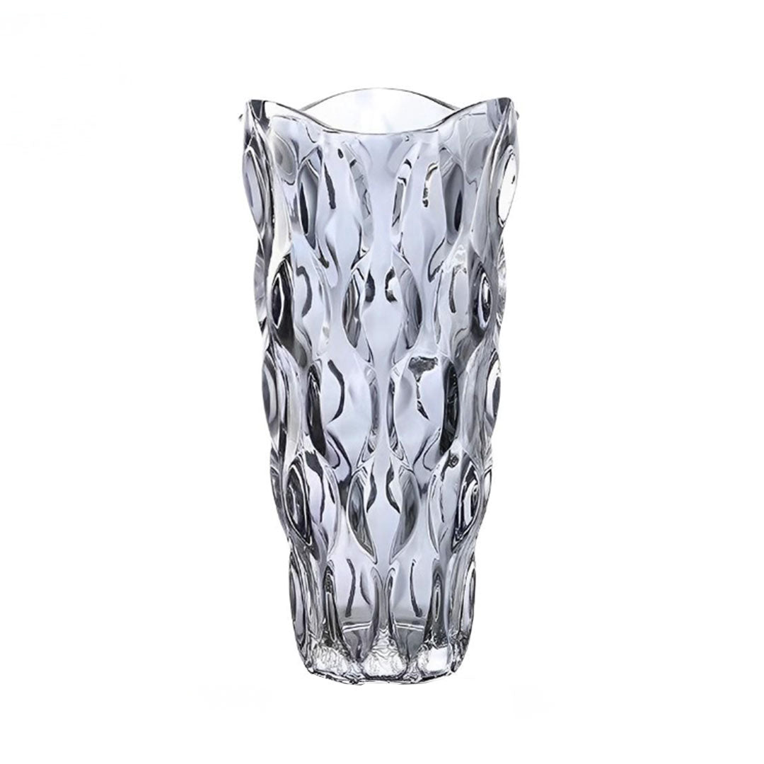 SOGA 30cm Glass Grey Vase Crystal VASE Thick Modern, Home Decor