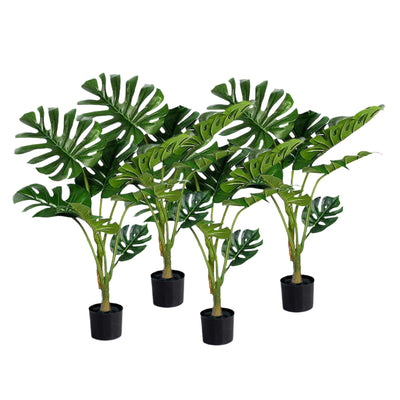 SOGA 4X 120cm Artificial Green Indoor Turtle Back Fake Decoration Tree Flower Pot Plant