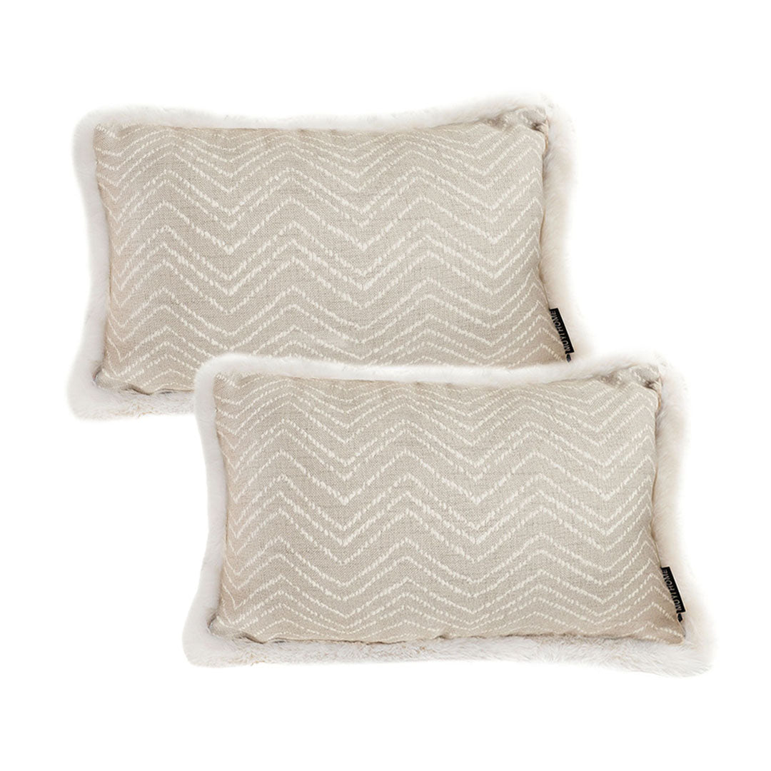 SOGA 2X 30cm  Wabi-sabi Cushion Herringbone Lumbar Throw Pillow