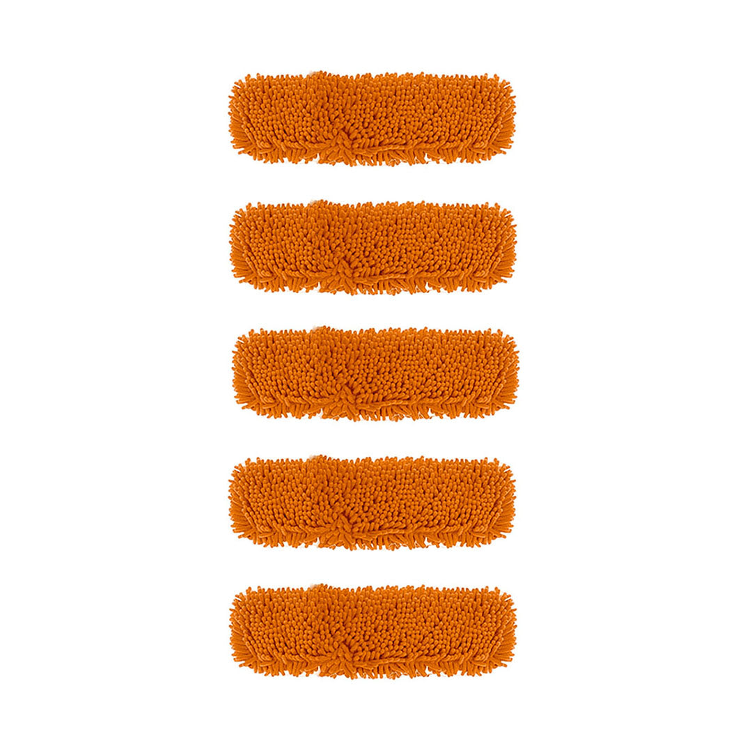 SOGA 5X 80x12 Orange Microfiber Flat Mop Floor Cleaning Pads Rotating Dust Remover