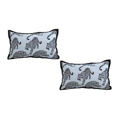 SOGA 30cm Throw Pillow White Leopard Light Luxury Lumbar Decorative Cushion for Living Room