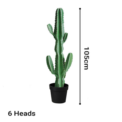 SOGA 4X 105cm Green Artificial Indoor Cactus Tree Fake Plant Simulation Decorative 6 Heads