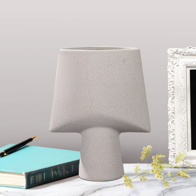 SOGA 2X 21x25.5cm Ornament Geometric Decor Ceramic Vase Flower Pots Decorative for Living Room Decoration