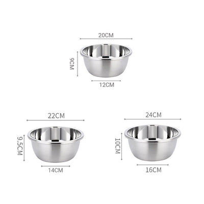 SOGA 2X Stainless Steel Nesting Basin Colander Perforated Kitchen Sink Strainer Set of 3