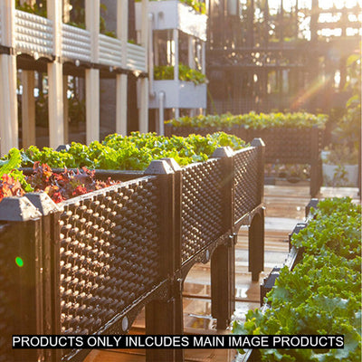 SOGA 2X 80cm Raised Planter Box Vegetable Herb Flower Outdoor Plastic Plants Garden Bed with Legs