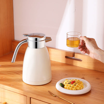 SOGA 1.8L Stainless Steel Water Bottle Insulated Vacuum Flask Coffee Jug Thermal White