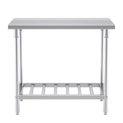 SOGA Commercial Catering Kitchen Stainless Steel Prep Work Bench Table 100*70*85cm
