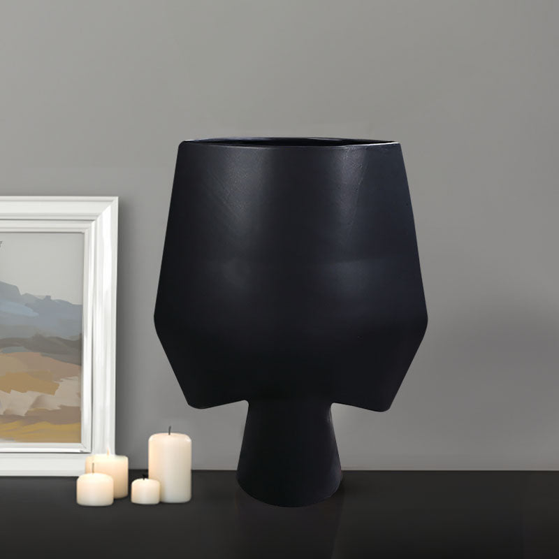 SOGA 33x43cm Large Ornament Bodhi House Ceramic Handcrafted Modern Abstract Square Vase Home Decor