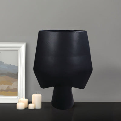 SOGA 33x43cm Large Ornament Bodhi House Ceramic Handcrafted Modern Abstract Square Vase Home Decor