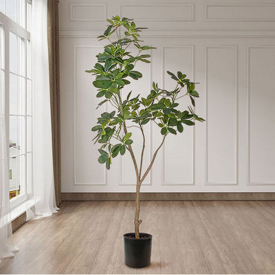 SOGA 4X 160cm Artificial Natural Green Schefflera Dwarf Umbrella Tree Fake Tropical Indoor Plant Home Office Deco