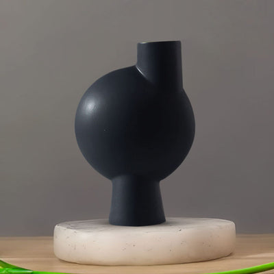 SOGA 2X 17.8x26.7cm Small Ornament a Modern Abstract Vase Decorative Object Unique Shape with Narrow Neck for Home Decor