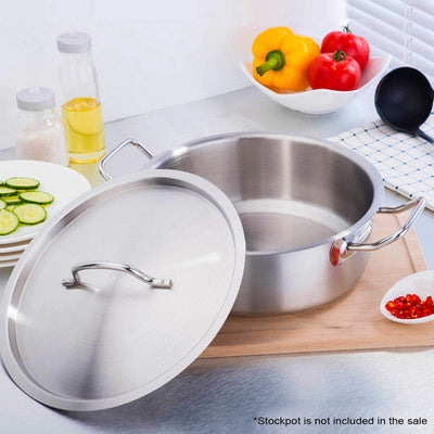 SOGA 55cm Top Grade Stockpot Lid Stainless Steel Stock pot Cover