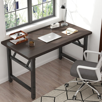 SOGA 2X 120x60  Walnut Foldable Computer Study Table Easy Assembly Desk No Chair