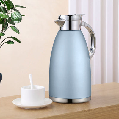 Soga 2.3L Blue Color 3-Layer Vacuum Insulated Stainless Steel Flask  Ideal for Home and  Office