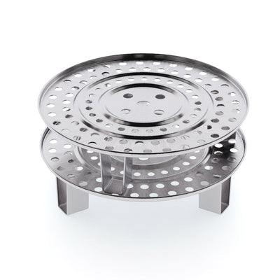 SOGA 43cm Stainless Steel Steamer Insert Stock Pot Steaming Rack Stockpot Tray