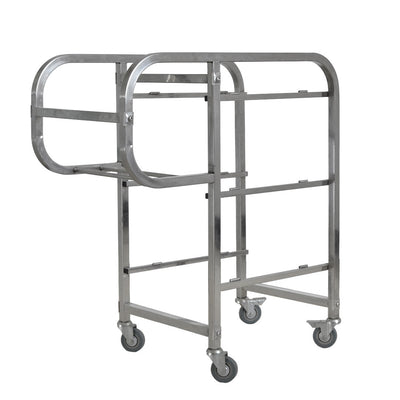 SOGA 3 Tier Food Trolley Food Waste Cart Five Buckets Kitchen Food Utility 82x43x92cm Square
