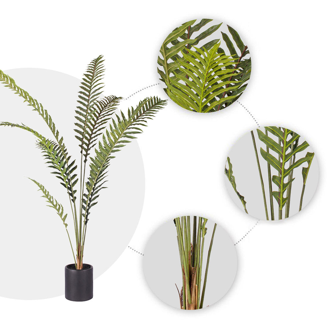 SOGA 4X 210cm Artificial Green Rogue Hares Foot Fern Tree Fake Tropical Indoor Plant Home Office Decor