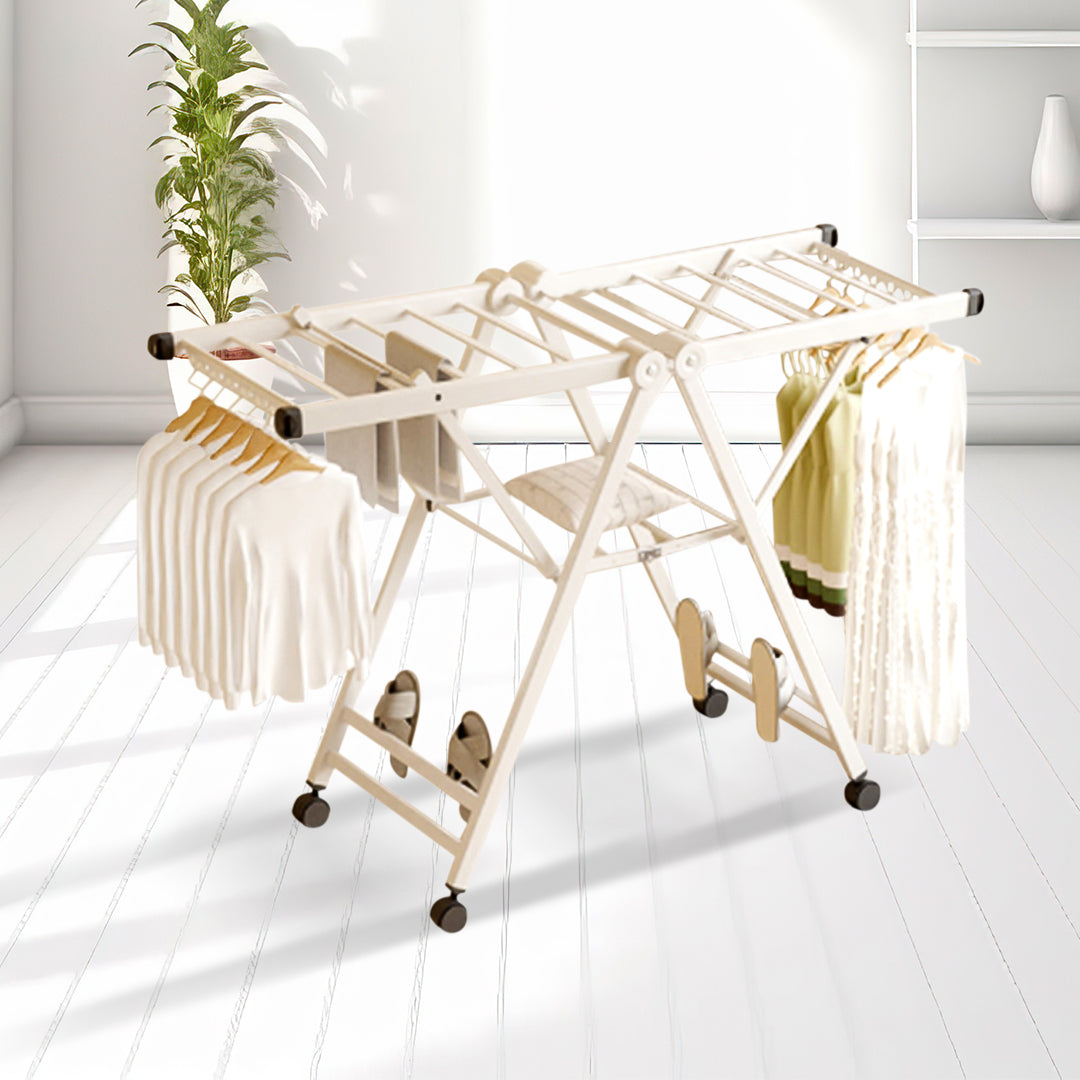 SOGA 2X 160cm Portable Wing Shape Clothes Drying Rack Foldable Space-Saving Laundry Holder