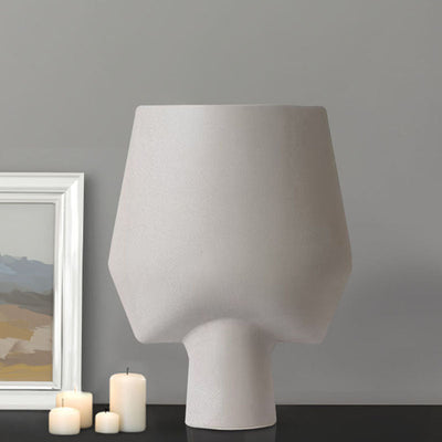 SOGA 33x43cm Ornament Bodhi House Ceramic Handcrafted Modern Abstract Square Vase Home Decor