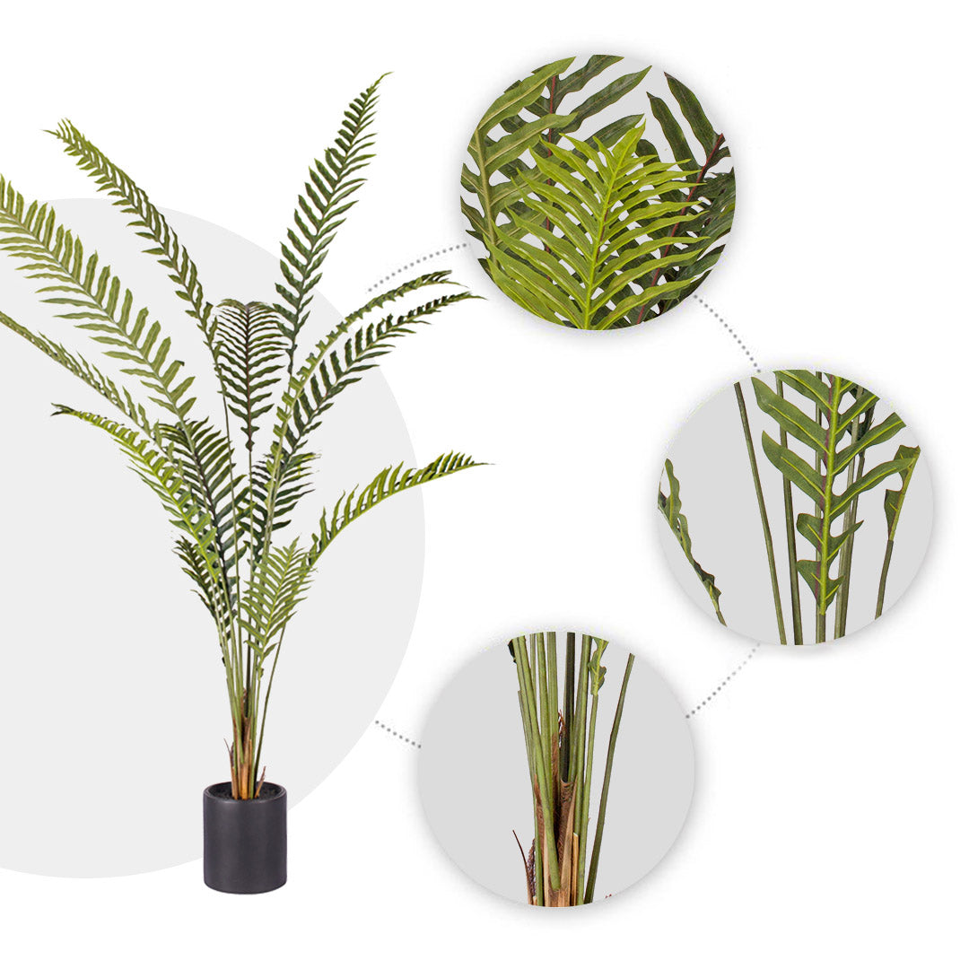 SOGA 4X 240cm Artificial Green Rogue Hares Foot Fern Tree Fake Tropical Indoor Plant Home Office Decor