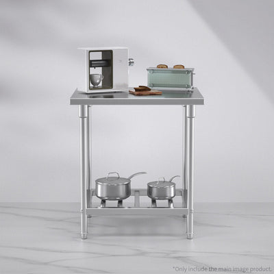 SOGA Commercial Catering Kitchen Stainless Steel Prep Work Bench Table 80*70*85cm