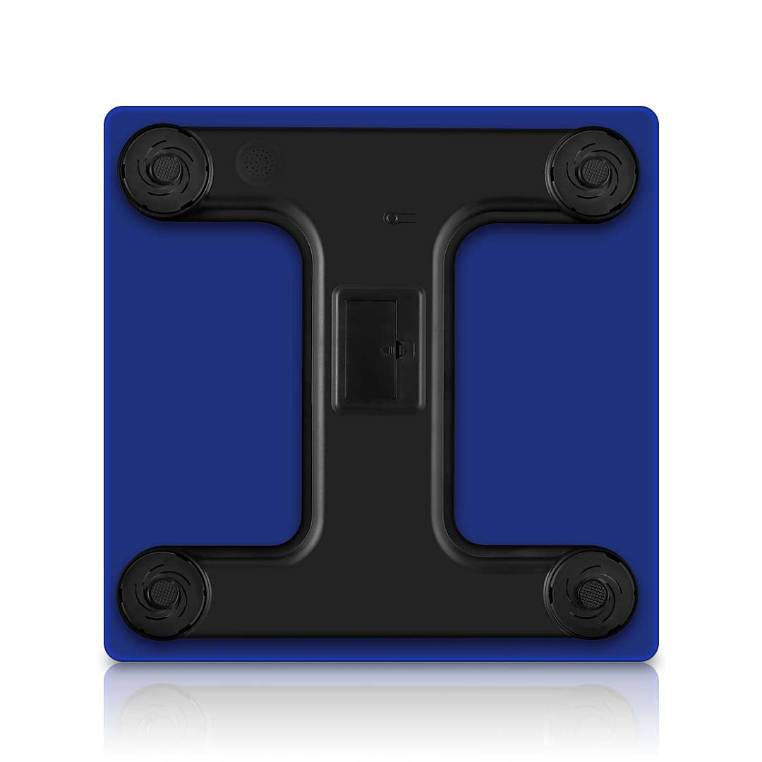 SOGA 2X Glass LCD Digital Body Fat Scale Bathroom Electronic Gym Water Weighing Scales Blue