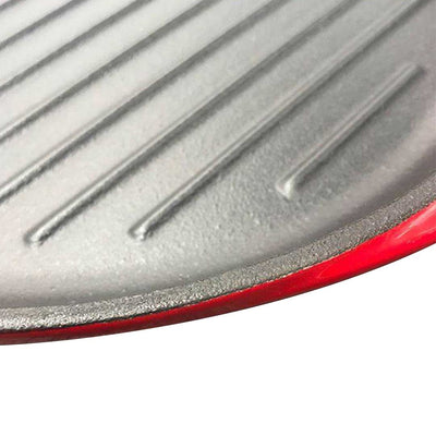 SOGA Enamel porcelain Cast Iron Frying Pan Skillet Non-stick Coating Steak Sizzle Platter 26cm