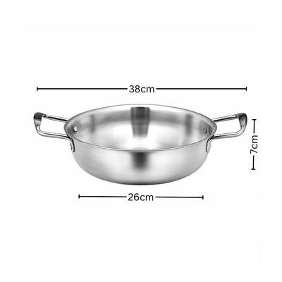 SOGA 26cm Premium Silver Seafood Dry Pot Stockpot Versatile and Durable Kitchen Essential