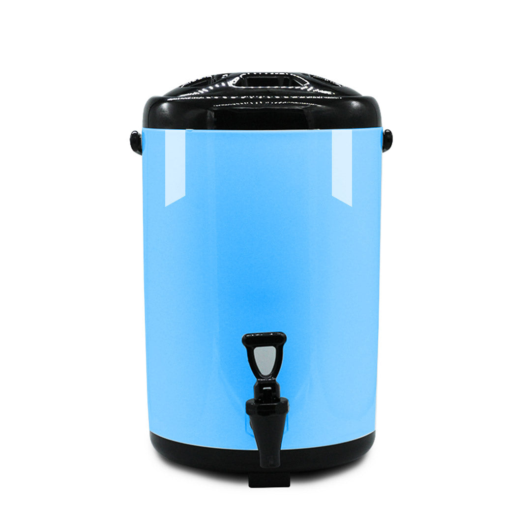 SOGA 2X 10L Stainless Steel Insulated Milk Tea Barrel Hot and Cold Beverage Dispenser Container with Faucet Blue