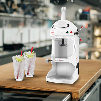 SOGA 350W Commercial Ice Shaver Crusher Machine Automatic Snow Cone Maker