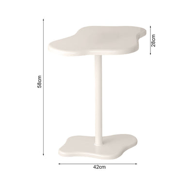SOGA 42x28cm White Minimalist Cloud Shaped Table Durable Stylish Accent for Home Décor