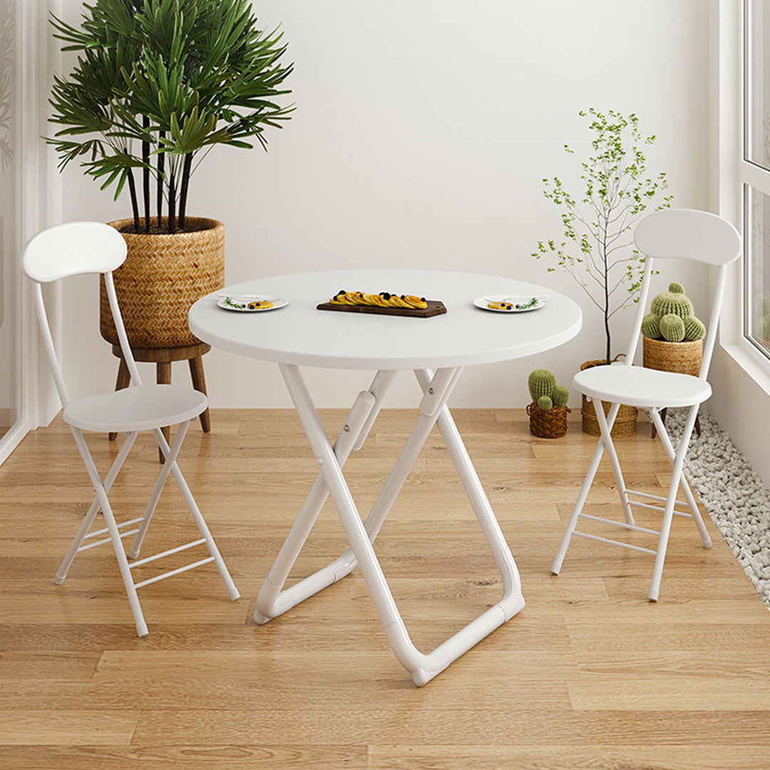 SOGA 2X 80cm White Modern Minimalist Table with Sleek Surface Stylish and Functional Design