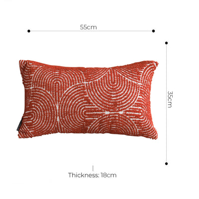 SOGA 35cm Throw Pillow Burgundy Cinnabar Perfect Burnt Indoor and Outdoor Corded for Home Decor