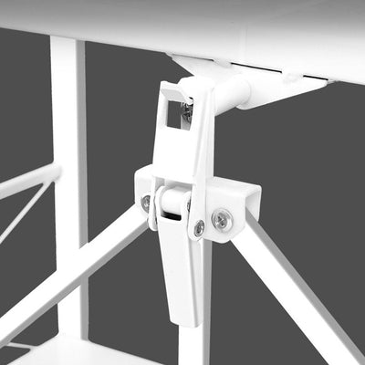 SOGA 2X 5 Tier Steel White Foldable Kitchen Cart Multi-Functional Shelves Storage Organizer with Wheels