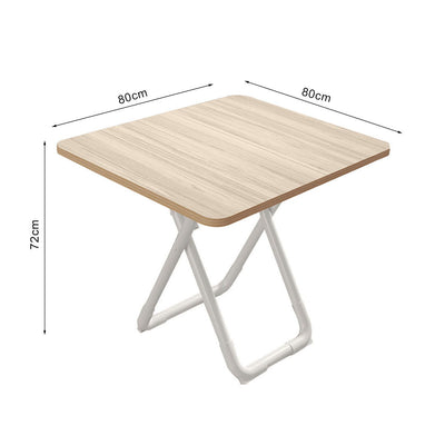 SOGA 2X 80cm Light Square Table with White Legs Modern Design for Home Decor
