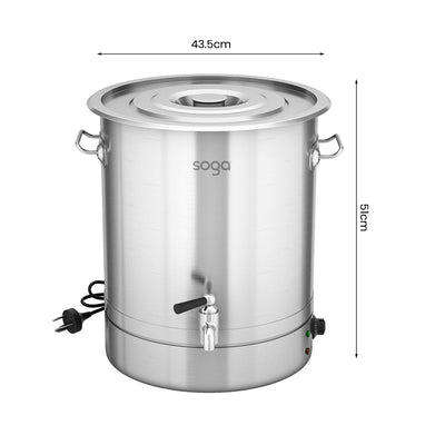 SOGA 48L Stainless Steel URN Commercial Water Boiler 2200W