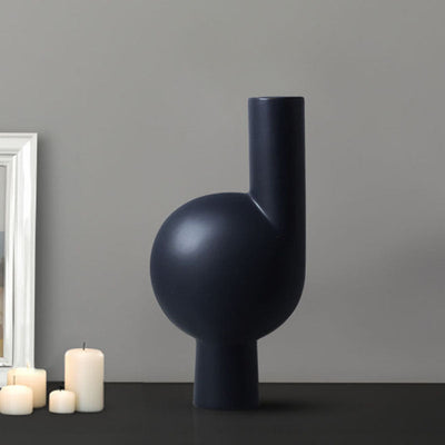 SOGA 2X 19xx37cm Large Ornament a modern abstract vase decorative object unique shape with narrow neck for Home Decor