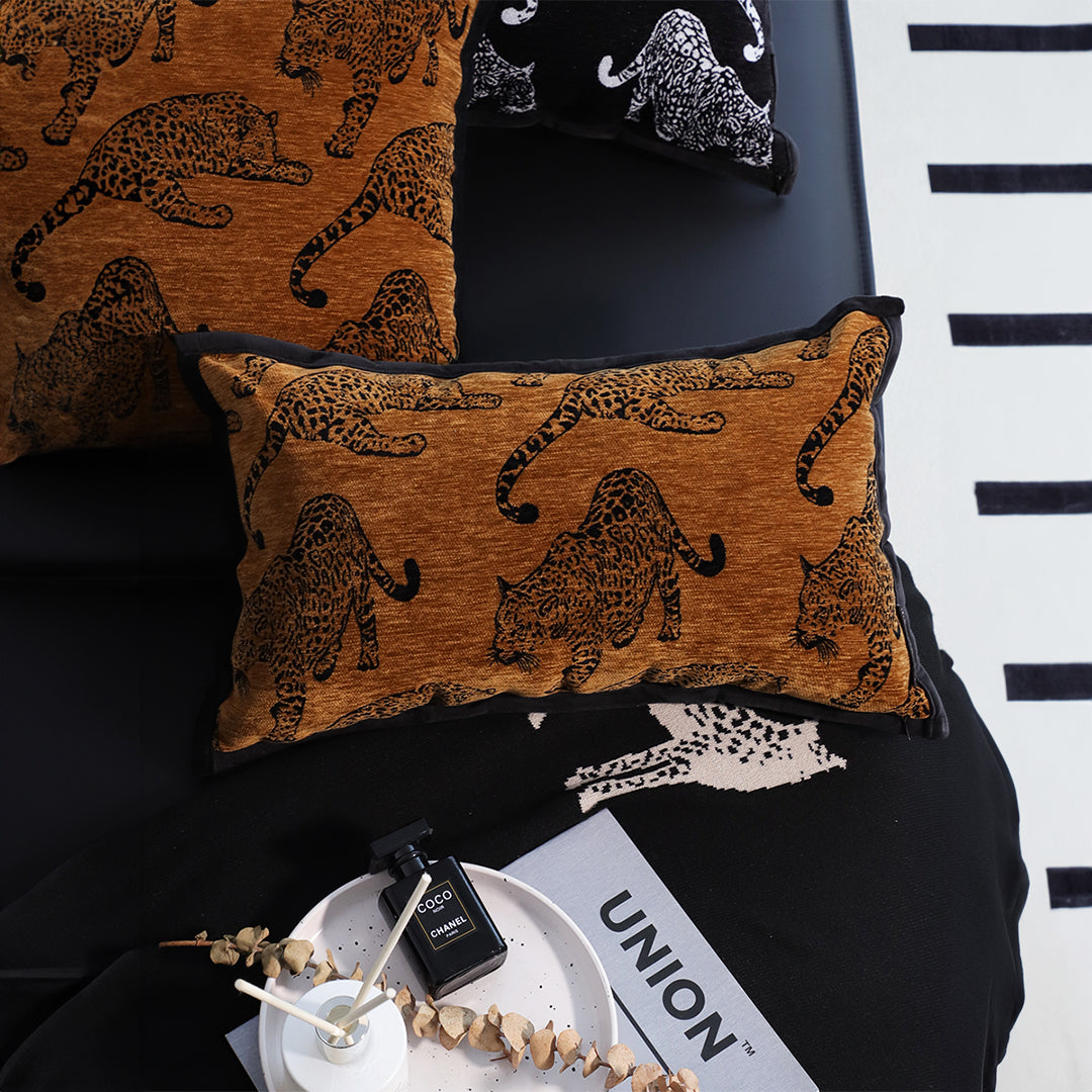 SOGA 2X 30cm Throw Pillow Dark Brown Leopard Lumbar Decorative Cushion for Living Room