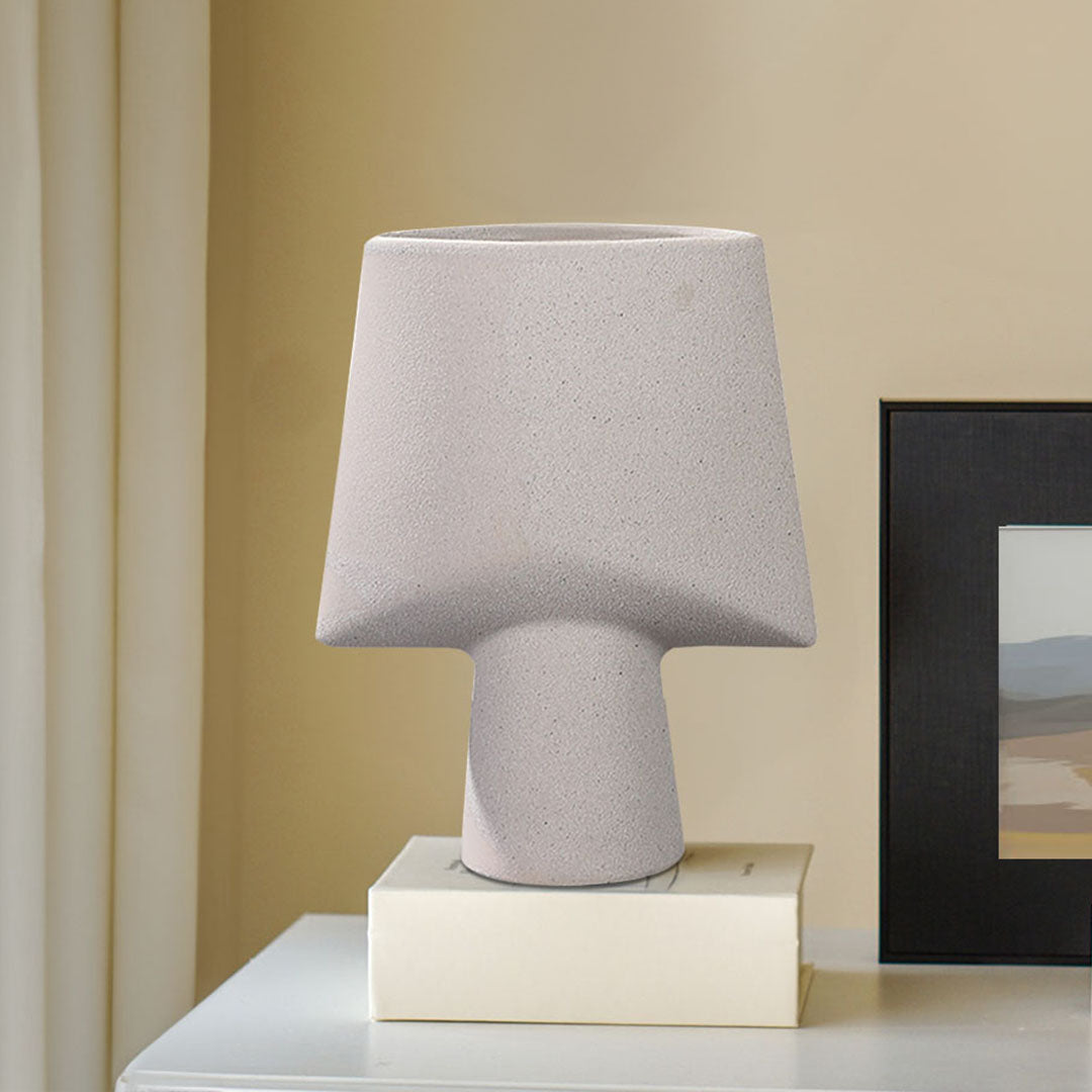 SOGA 2X 21x25.5cm Ornament Geometric Decor Ceramic Vase Flower Pots Decorative for Living Room Decoration