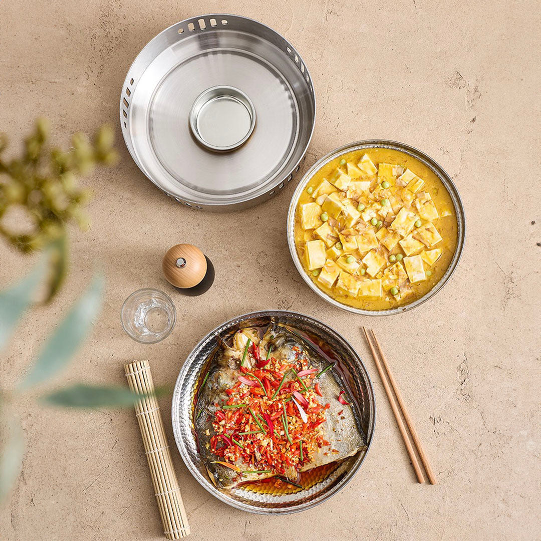 SOGA 28cm DryPot with Hammered Texture, Natural Gold Color Kitchen Essential