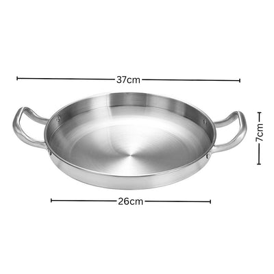 SOGA 26cm Dry Pot with Natural Color 201 Material Constructed from Stainless Steel Kitchen Essentials